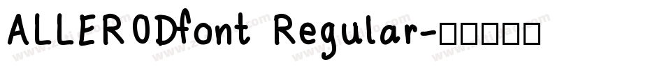 ALLERODfont Regular字体转换